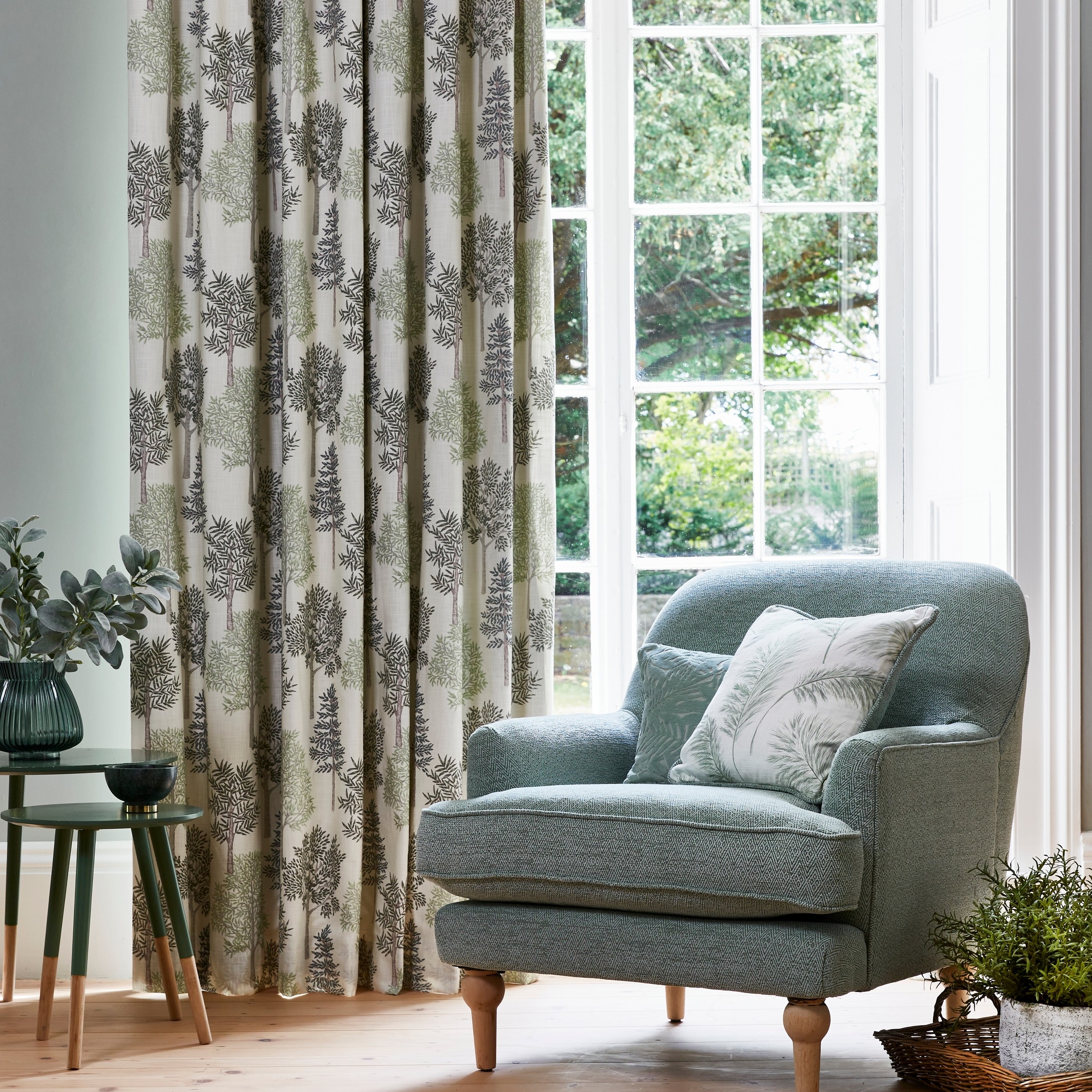 4. Library Custom Made Curtains - Coppice Apple