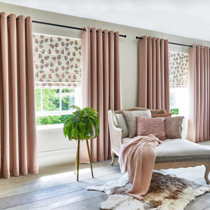 Concept Custom Made Curtains - Lisbon Blush & Alessio Shell